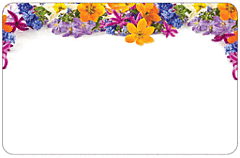 Enclosure Card - Blank Colorful Flowers
