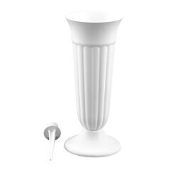 10" White Memorial Urn Vase