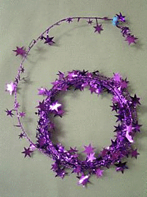 25' Foil Star Garland-Purple