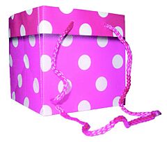 5" x 5" Pink Polka Dot Bag