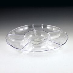 12" 6-Section Tray - Clear