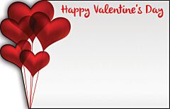 Enclosure Card - Happy Valentine's Day Heart Balloons
