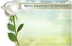 Enclosure Card - Deepest Sympathy White Rose