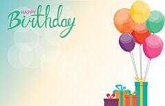 Enclosure Card - Happy Birthday Contemporary Balloons