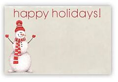 Enclosure Card - Happy Holidays Snowman