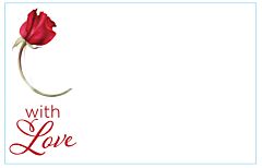Enclosure Card - Red Rose With Love