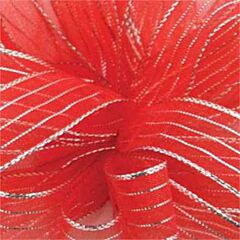 5/8" x 50yd Striped Chiffon - Red