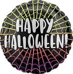 18" Happy Halloween Webs